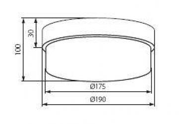Preview: Kleine Decken-/Wandleuchte Tuna mini hermetisch Kanlux E27 Fassung