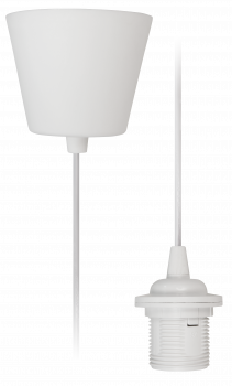 Lampenaufhängung McShine, E27 Fassung, weiß, 230V, 1,2m Kabel