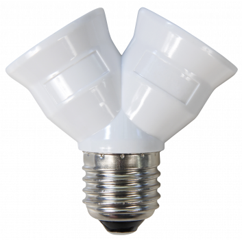 Preview: Lampenfassung McShine E27 auf 2x E27, Y-Adapter
