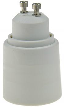 Preview: Lampensockel-Adapter, Kunststoff GU10 auf E27