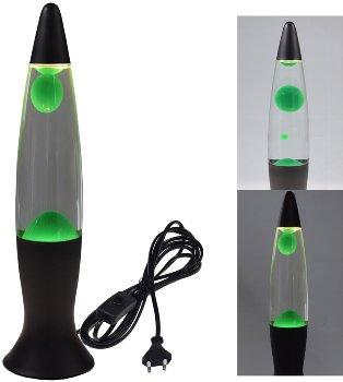 Lavalampe "CTL-BLEEN" 40cm Wasser: Klar, Wachs: Grün, Body: Schwarz