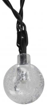 Preview: LED Batterie-Lichterkette "BubbleBall" 40 Kugeln 23mm Ø, 3m lang, warmweiß