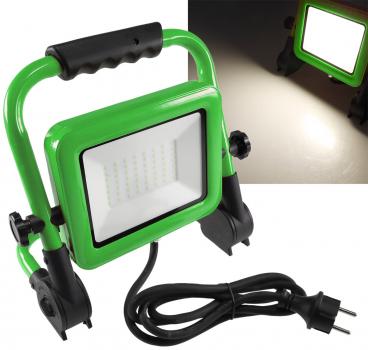 LED-Baustrahler "CTS-30W V4" 1,5m Kabel 30W, IP44, 2650lm, 4000K, mit Ständer