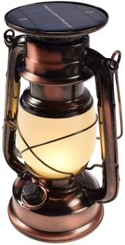 Preview: LED Camping Laterne "CT-CL Copper" SOLAR ØxH 12x23,5cm, warmweiß, dimmbar
