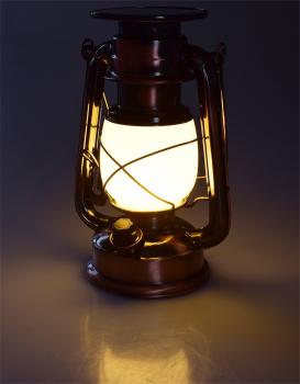 Preview: LED Camping Laterne "CT-CL Copper" SOLAR ØxH 12x23,5cm, warmweiß, dimmbar