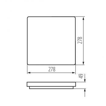 LED-Deckenleuchte VARSO LED 18W-NW-L-SE