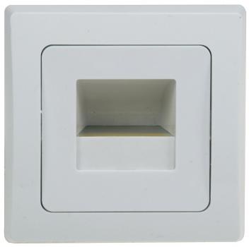 Preview: LED-Einbauleuchte DELPHI "COB" weiß 80x80mm, 3000k, warmweiß, 110Lumen