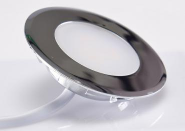 Preview: LED-Einbauleuchte "EBL-HV65si", silber 2 Watt, 230V, 4200K, 170Lm, neutralweiß