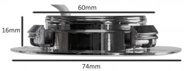 Preview: LED-Einbauleuchte "EBL-HV65si", silber 2 Watt, 230V, 4200K, 170Lm, neutralweiß