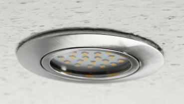 Preview: LED Einbauleuchte "FLAT-28" warmweiß Ø82mm, 4W, 330Lm, 2900k, schwenkbar