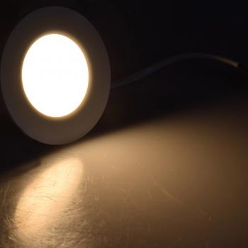 Preview: LED-Einbauleuchte "Flat-30 FR-R" 2900K Ø85x30mm, 5W, 460lm, IP44, rund, weiß