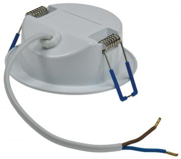 Preview: LED-Einbauleuchte "Flat-30 FR-R" 4000K Ø85x30mm, 5W, 500lm, IP44, rund, weiß