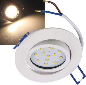 LED-Einbauleuchte "Flat-32 Eco" 2900K ØxH 84x30mm, 5W, 500lm, weißes Gehäuse