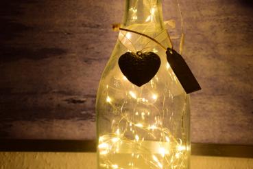 LED Flaschen-Lichterkette "CuteBottle" 20 LEDs, 2m, 10er Set, warmweiß, Batteriebetrieben