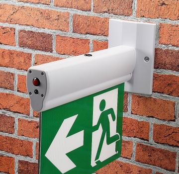 Preview: LED Fluchtwegleuchte "NL-8 Multi" Erkennungsw. 25m, IP20, Decken+Wandmont.