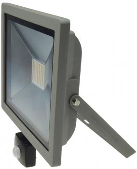 Preview: LED-Fluter SlimLine "CTF-SLT50 PIR" 50W, IP44, 3200lm, 4200K, Bewegungsmelde