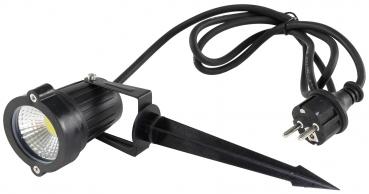 Preview: LED Gartenleuchte "CT-GS5" neutralweiß 5W, 230V, 1,5m Kabel+Erdspieß, schwarz