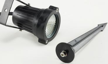 Preview: LED Gartenleuchte "CT-GS5" neutralweiß 5W, 230V, 1,5m Kabel+Erdspieß, schwarz