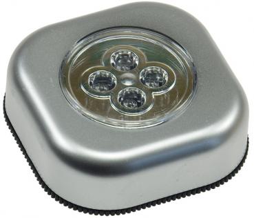 Preview: LED Klebeleuchte mit 4 LEDs "CTK4" mit Klebefolie, Maße 68x68x25mm