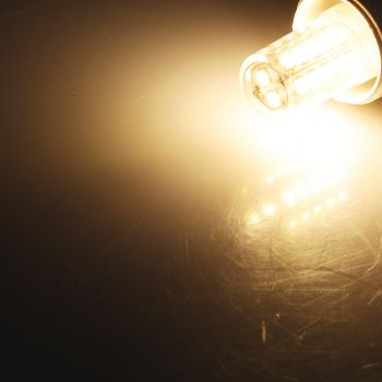 Preview: LED Lampe E14 Mini, warmweiß 3000k, 300lm, 300°, 230V, 4W, ØxL17x51mm