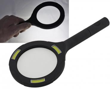LED Lese-Lupe mit Batteriebetrieb 2x AA, neutralweiß, 3 Dioptrien 250lm
