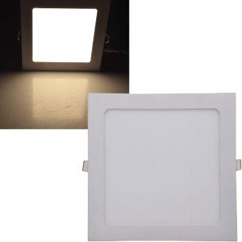 LED Licht-Panel "QCP-22Q", 22,5x22,5cm 230V, 18W, 1300 Lumen, 2900K / warmweiß