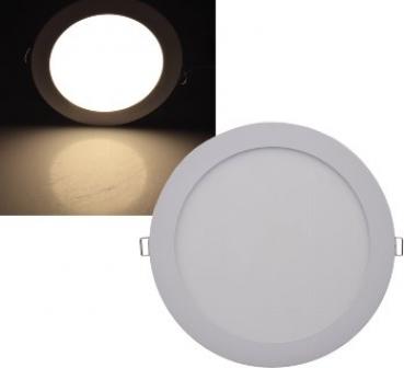 LED Licht-Panel "QCP-22R", Ø 22,5cm 230V, 18W, 1300 Lumen, 2900K / warmweiß