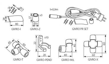 Preview: LED Lichtschlauch Halterung / Befestigungsclips transparent 50 Stück Sparpackung