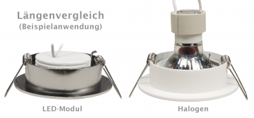 Preview: LED-Modul McShine, 5W, 400 Lumen, 230V, 50x23mm, warmweiß, 3000K, dimmbar