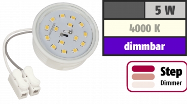 LED-Modul McShine, 5W, 400 Lumen, 230V, 50x23mm, neutralweiß, 4000K, step-dimmbar