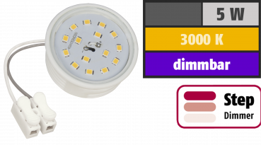 LED-Modul McShine, 5W, 400 Lumen, 230V, 50x23mm, warmweiß, 3000K, step-dimmbar