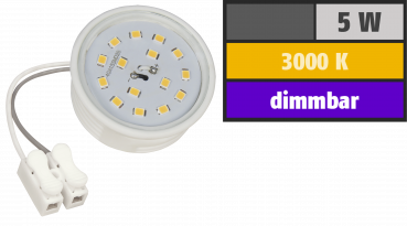 LED-Modul McShine, 5W, 400 Lumen, 230V, 50x23mm, warmweiß, 3000K, dimmbar