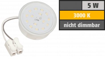 LED-Modul McShine, 5W, 400 Lumen, 230V, 50x23mm, warmweiß, 3000K, Milchglas
