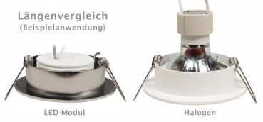Preview: LED-Modul McShine, 5W, 400 Lumen, 230V, 50x23mm, warmweiß, 3000K, Milchglas