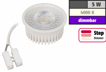LED-Modul McShine MCOB 5W, 400lm, 230V, 50x25mm, neutralweiß, step-dimmbar
