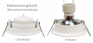 Preview: LED-Modul McShine MCOB 5W, 400lm, 230V, 50x25mm, warmweiß, 3000K, step-dimmbar