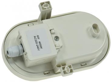 Preview: LED Oval-Armatur "FRL-O 06" IP44 Feuchtraum-Leuchte, 6W, 480lm, 3000K