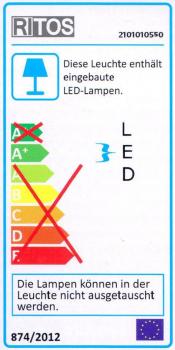 Preview: LED Oval-Armatur REV mit HF-Sensor 10W, 00lm, 168x115x70mm, 6500K, grau