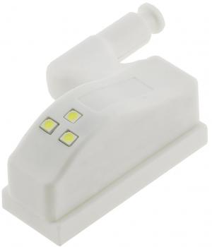 Preview: LED Schrankleuchte, 4er-Set Batteriebetrieb, Drucksensor für Türen