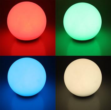 Preview: LED Solar Kugelleuchte 25cm Ø "SK25 RGB" IP44, Farbwechsel