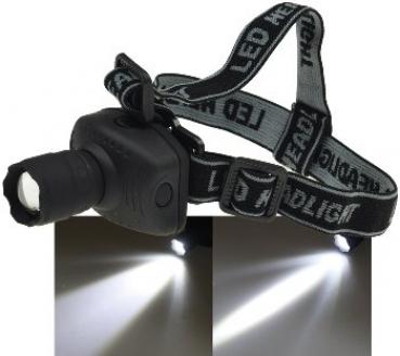 LED-Stirnlampe mit fokussierbarer 1W LED inkl. Batterien