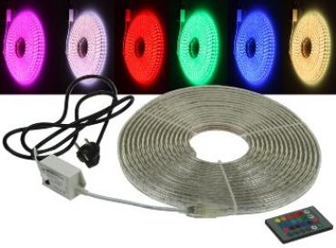 LED-Stripe "RGB-Pro" 230V, 10 Meter IP44, inkl. IR-Fernbedienung