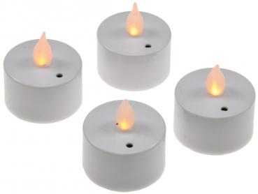 Preview: LED Teelichter, 4er Set, Luftzugsensor zum An- und Ausblasen