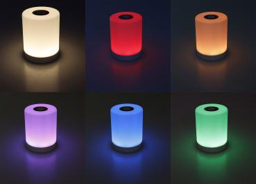 Preview: LED Tischleuchte mit Touch-Funktion Li-Akku, Warmweiß + RGB