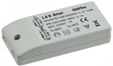 Preview: LED-Trafo "CT-12E-V2", 0,5-12W 230V~ auf 12V=, eckig