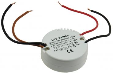 Preview: LED-Trafo "CT-12E-V2R", 0,5-12W 230V~ auf 12V=, rund ØxH 55x23mm