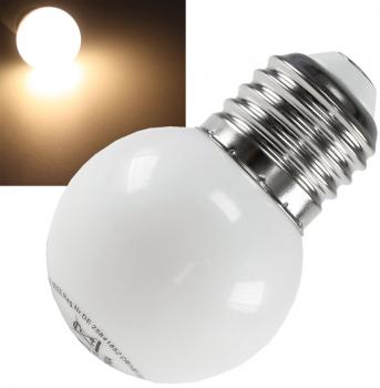 LED Tropfenlampe E27, 40mm Ø, warmweiß 9 SMD LEDs, 3000k, 30lm, 120°, 230V/0,4W