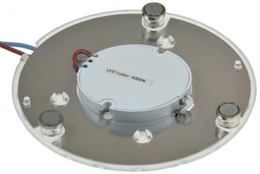 Preview: LED Umrüstmodul "UM12ww" für Leuchten Ø125mm, 12W, 1080lm, 3000K, Magnethalter