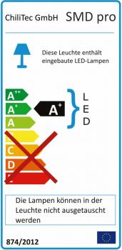 Preview: LED Unterbauleuchte "SMD pro" 40cm 260lm, 3000k, 16 LEDs, Licht warmweiß