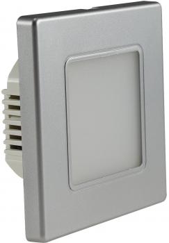 Preview: LED Wand-Einbauleuchte "EBL 86" 2,5W, 3000k, warmweiß, Rahmen silber